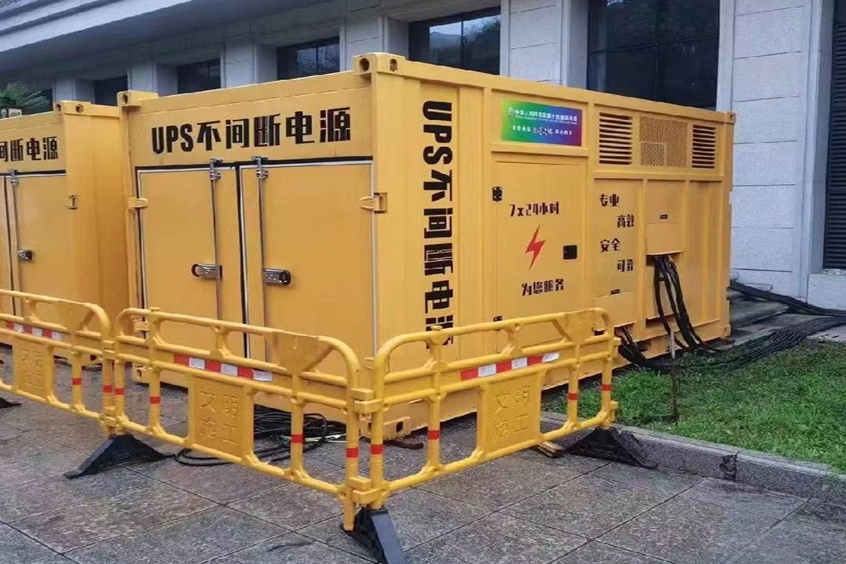 洮南发电机租赁施工现场