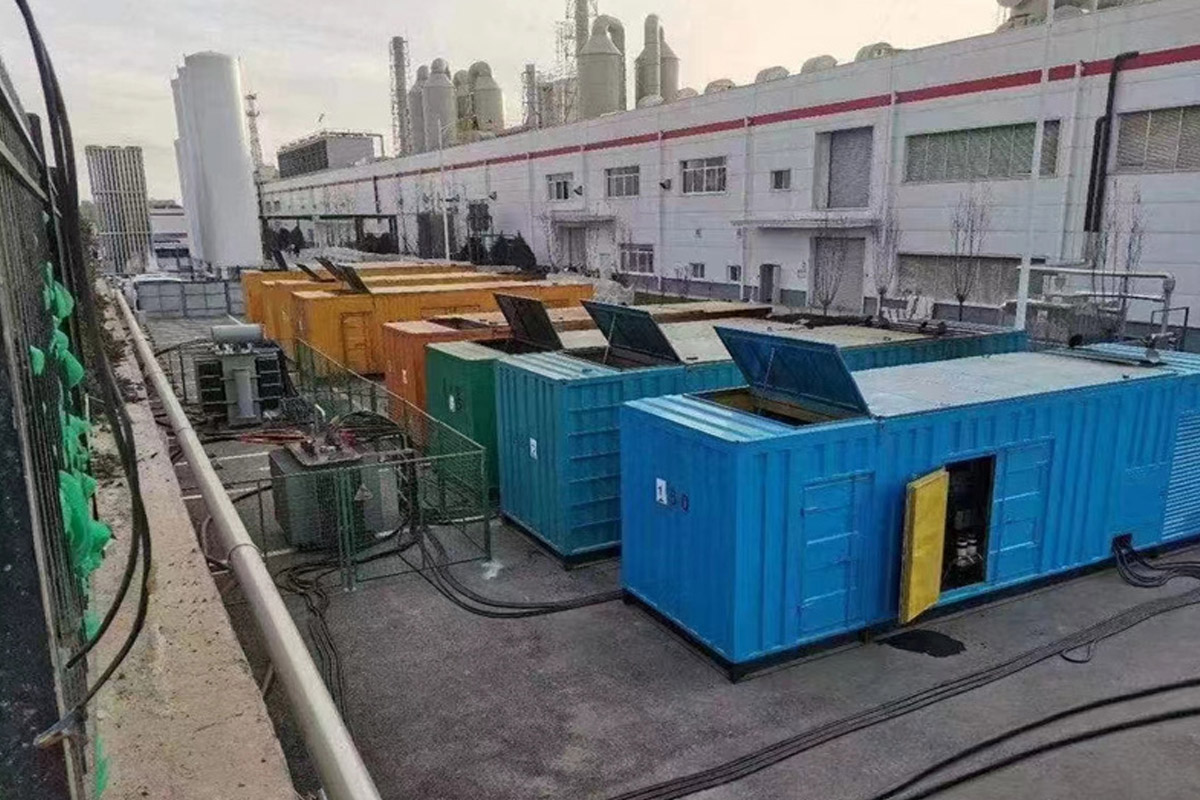 洮南发电机租赁施工现场